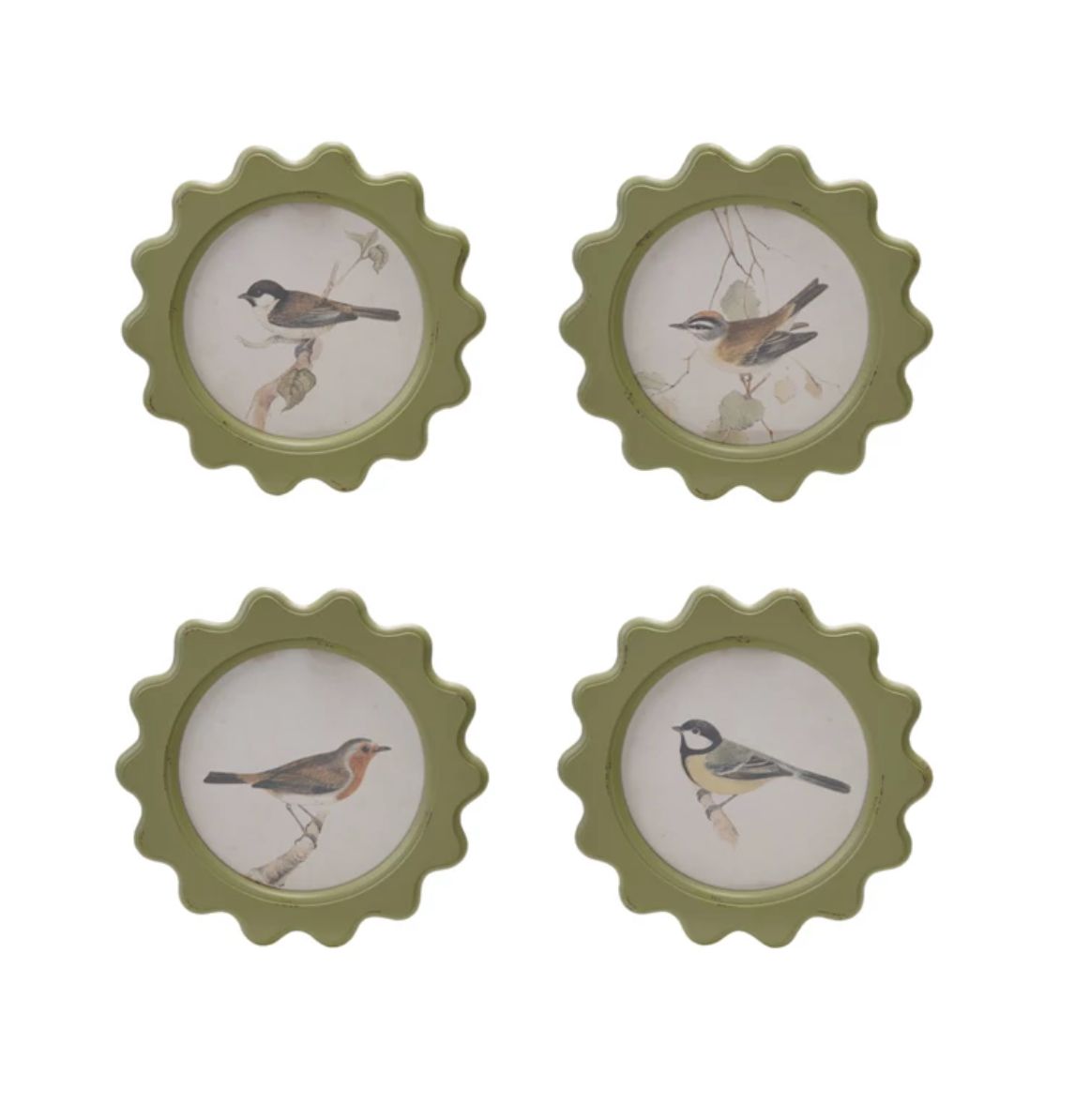 Green Circle Bird Frame