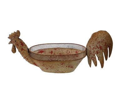 Metal Rooster Basket