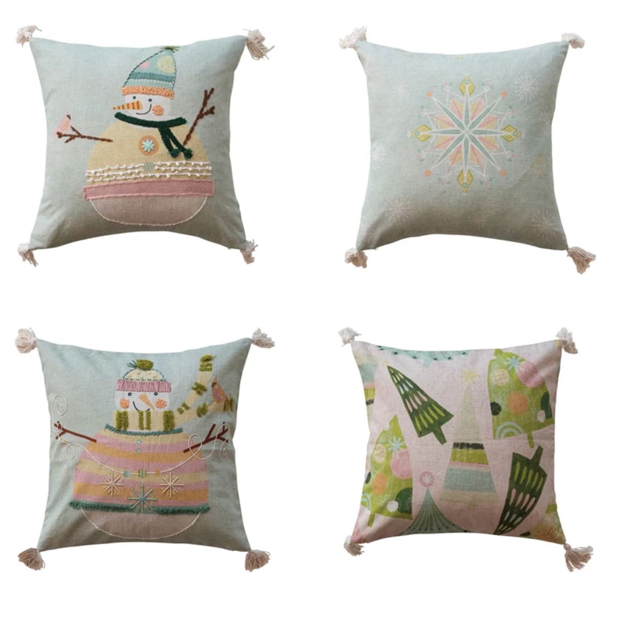 Snowman Two Sided Pillow