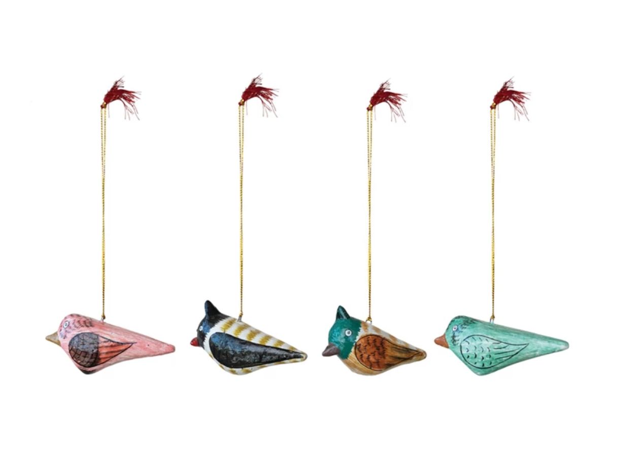 Paper Mache Bird Ornament