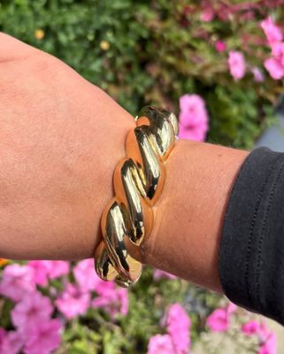 Large gold bracelets