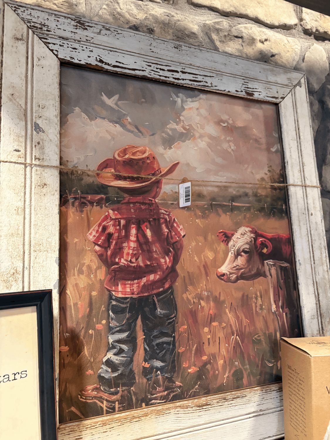 Tiny Cowboy Whitewashed Frame