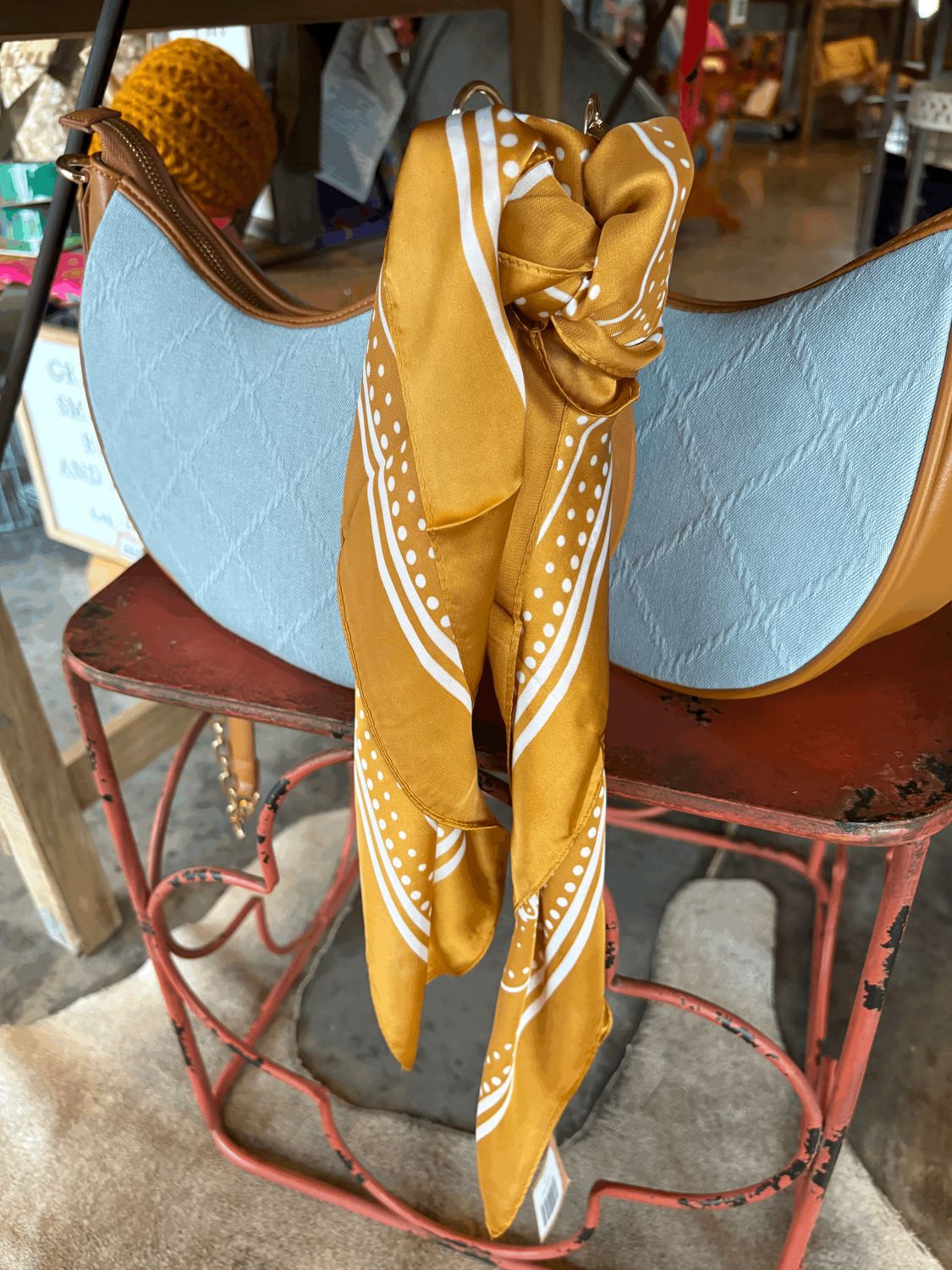 silk gold scarf