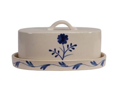 Blue Flower Butter Dish