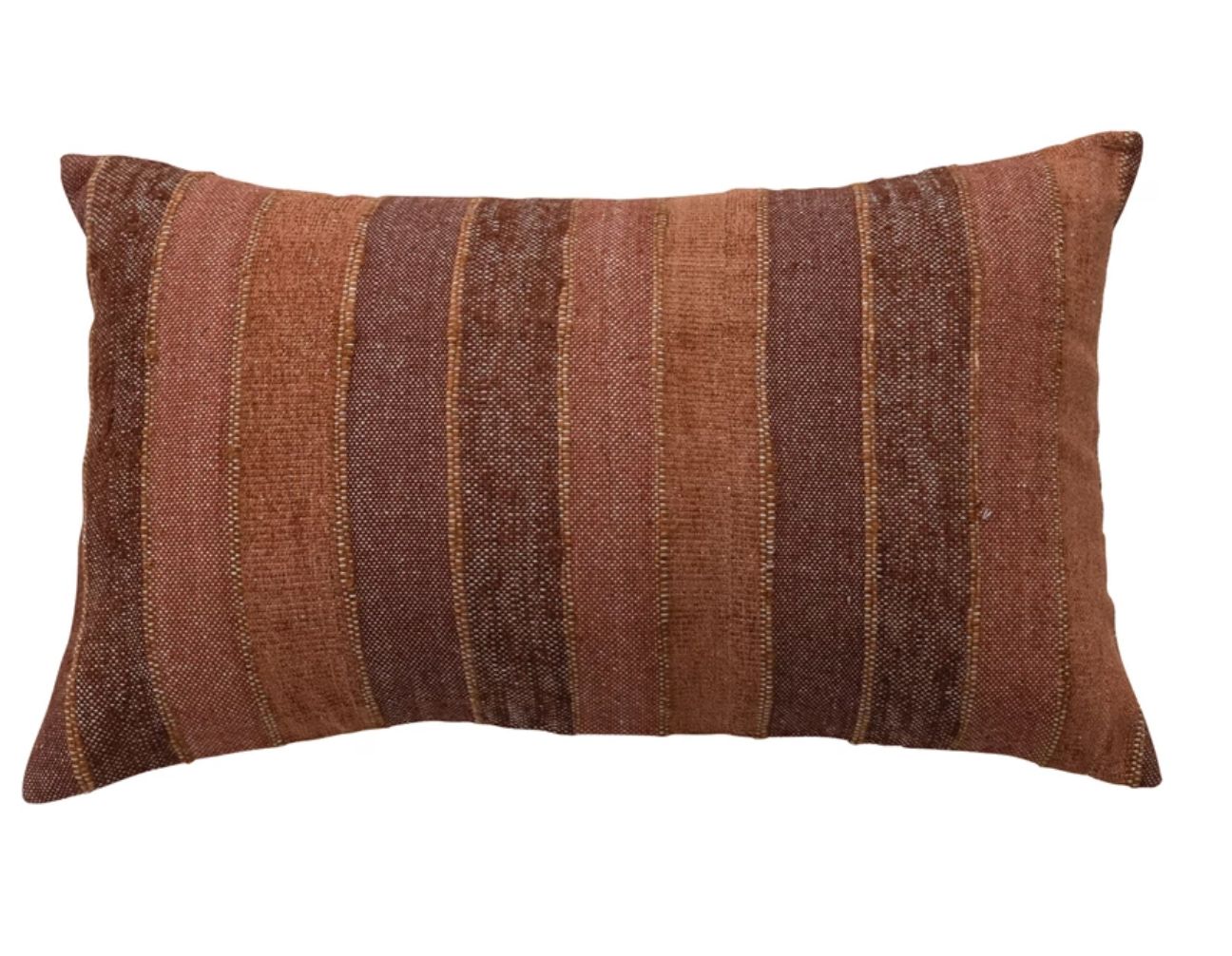 Burnt Orange Stripes Pillow