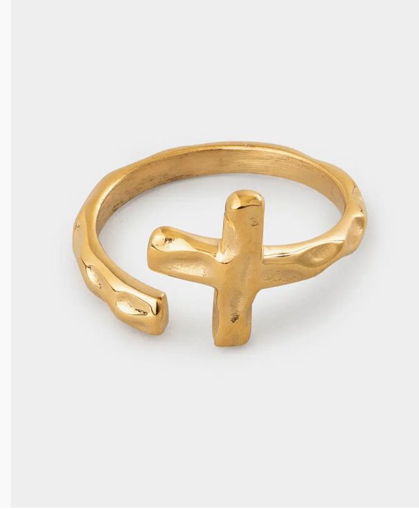 Textured Cross Wrapped Ring