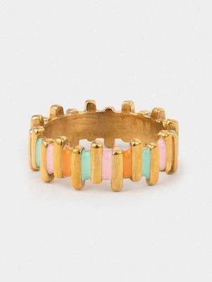 Staggered Enamel Ring