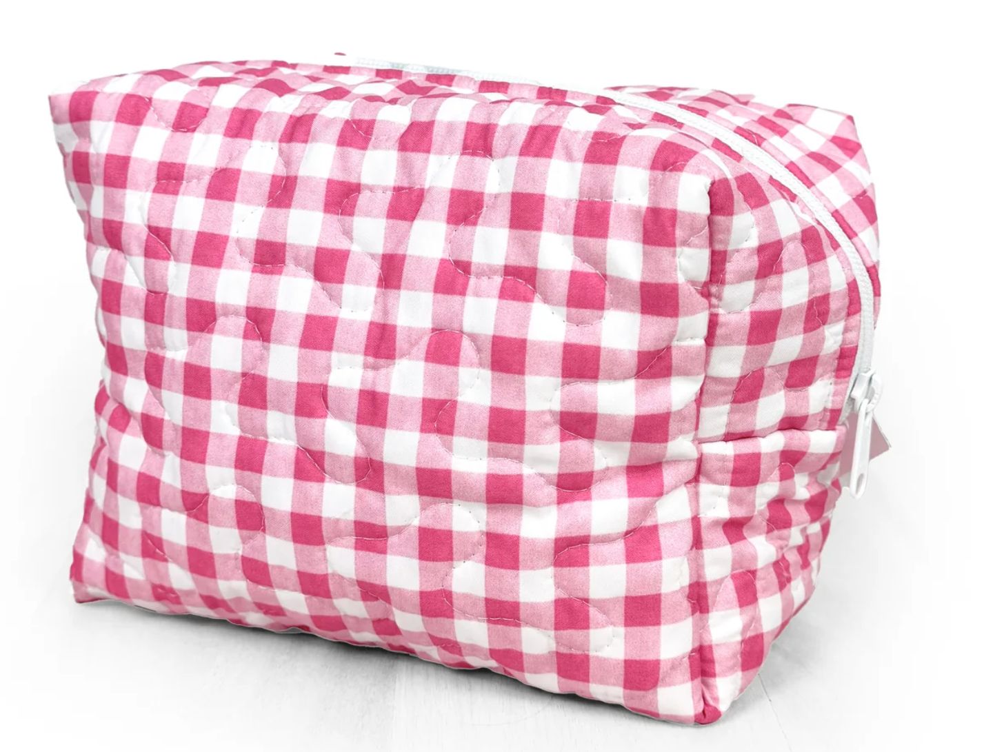 Anthia Gingham Makeup Bag- Large