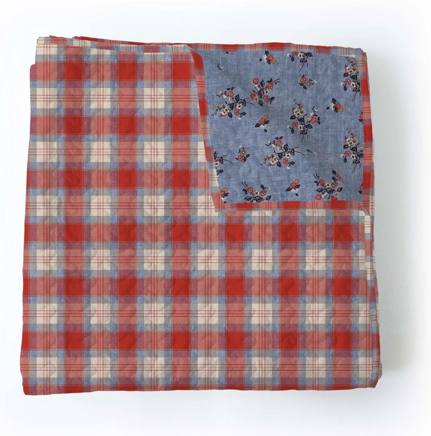 Remi Plaid Quilted Baby Blanket