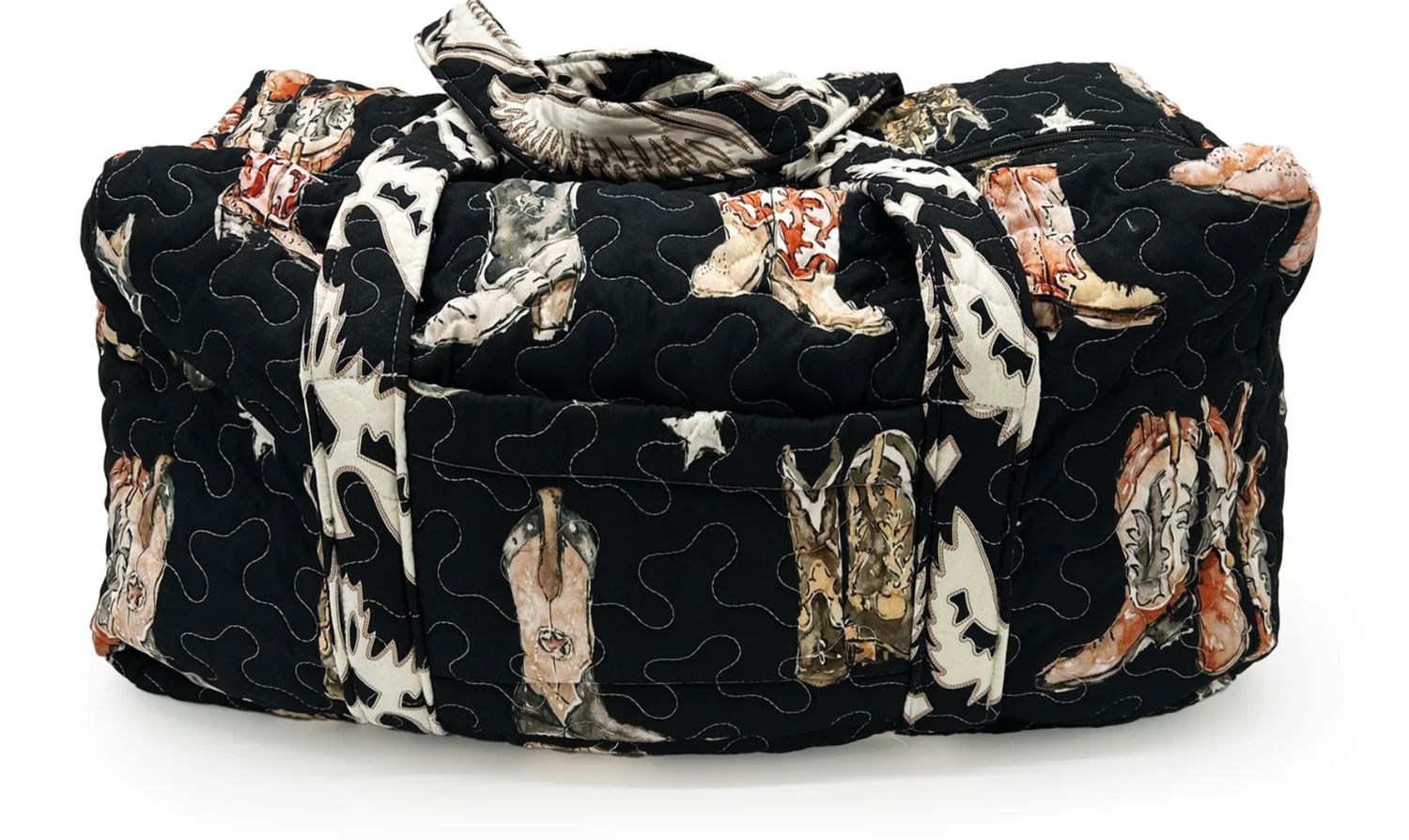 Thunderbird Boots Black Quilted Duffel Bag