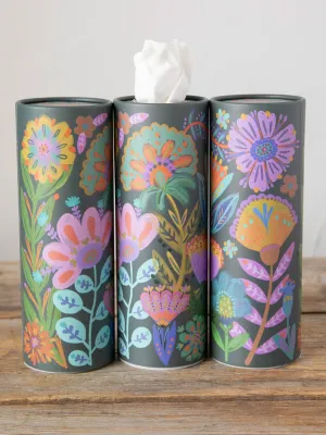 Car Tissue Navy Flower