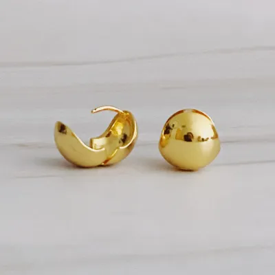 Seamless Round Stud Hoop Earring