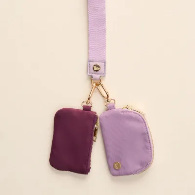 Two Toned Lilac Wristlet Wallet