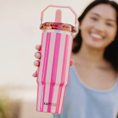 Striped Tumbler- Pink