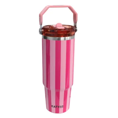 Striped Tumbler- Pink