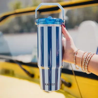 Striped Tumbler-Blue