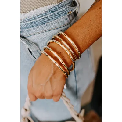 Basic Gold Bracelet Stack