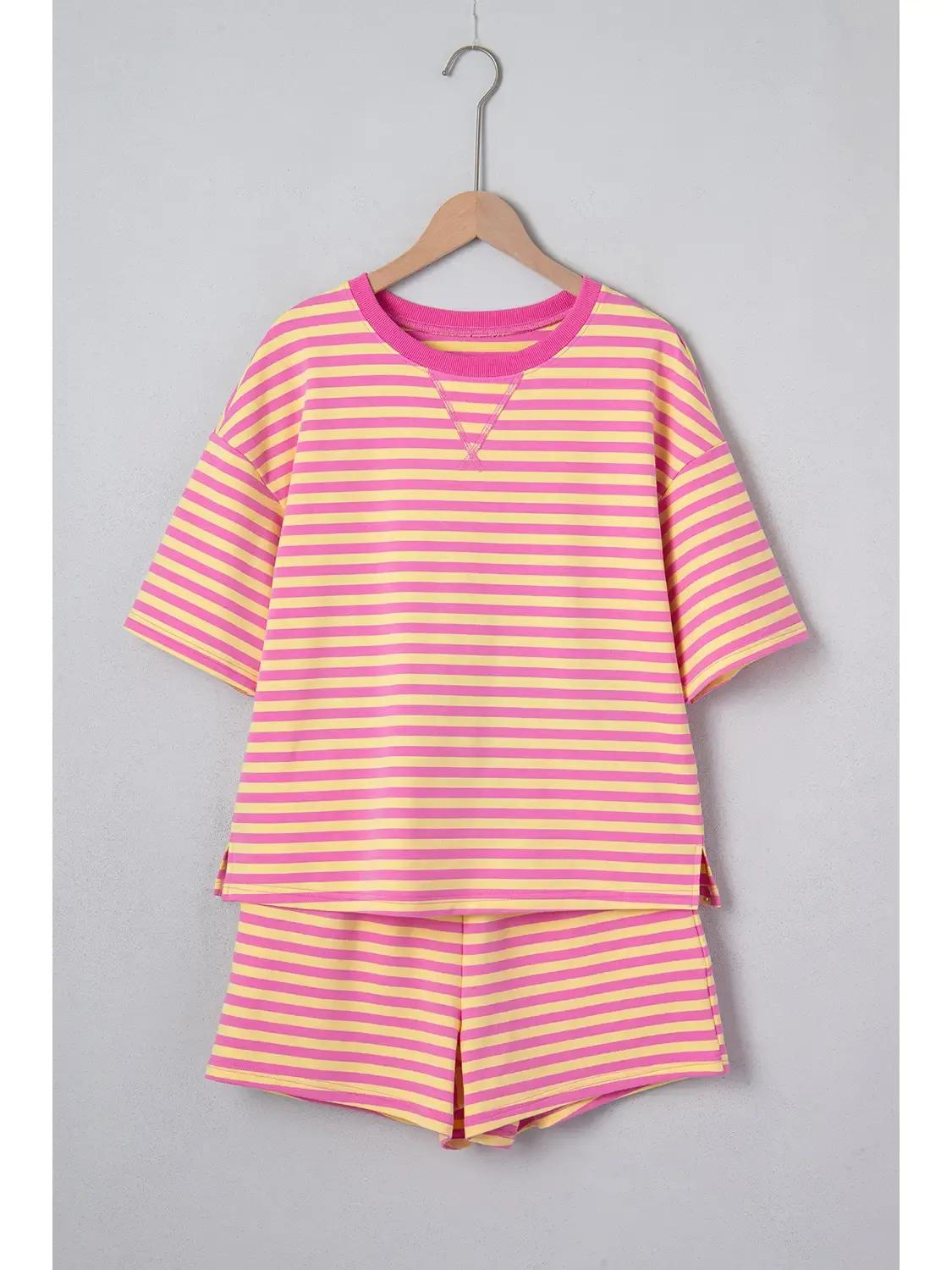 Pink &amp; Yellow Striped Set- M
