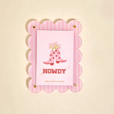 Mini Acrylic Frame - Cowgirl Boots