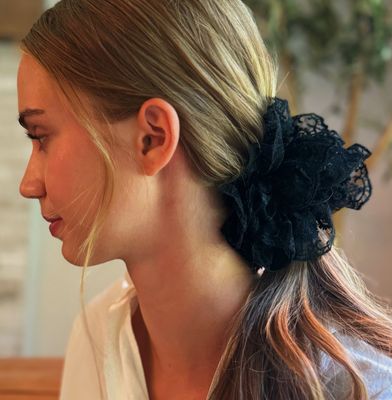 Ballerina Bear Scrunchie- Black