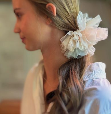 Ballerina Bear Scrunchie- White
