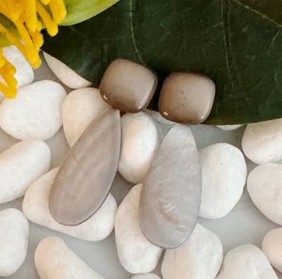Double Stone Earrings-shadowed cloud