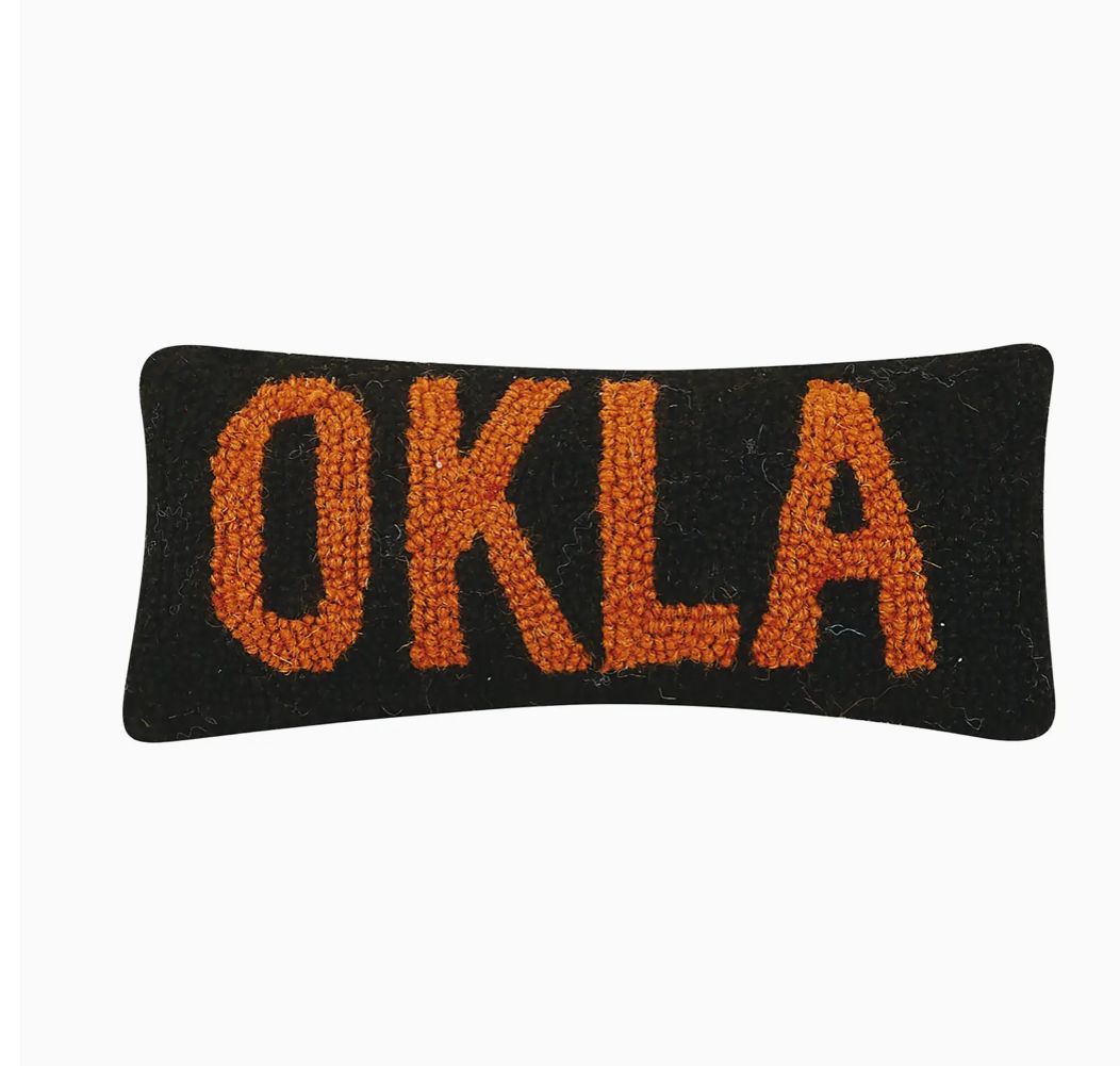 Okla Pillow Orange and Black