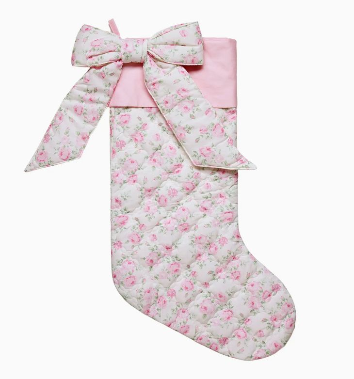 Quilted Marcella Bow Stocking