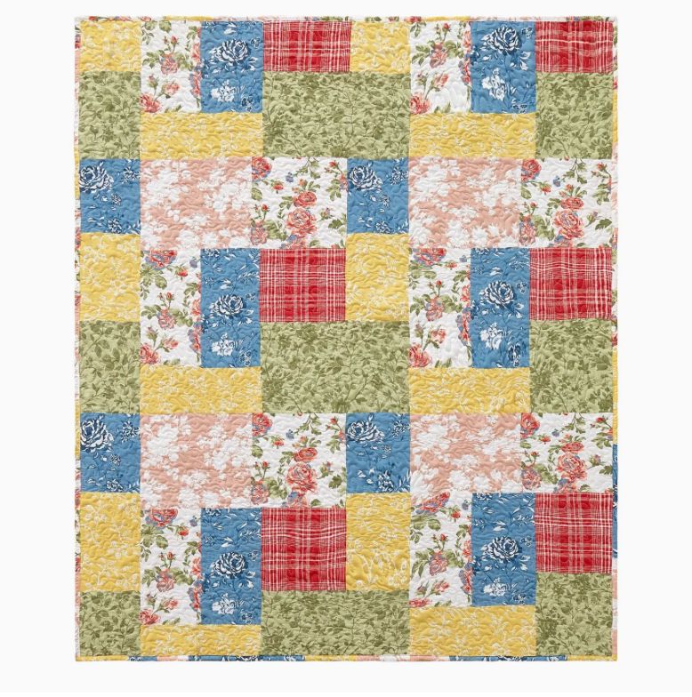 Farmhouse Floral Throw