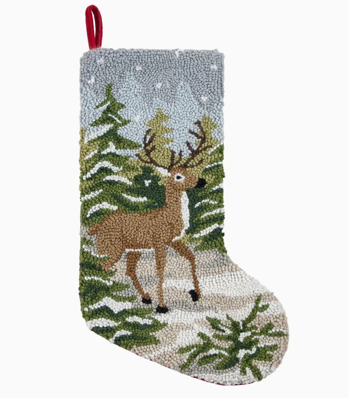 Snow Deer Hook Stocking