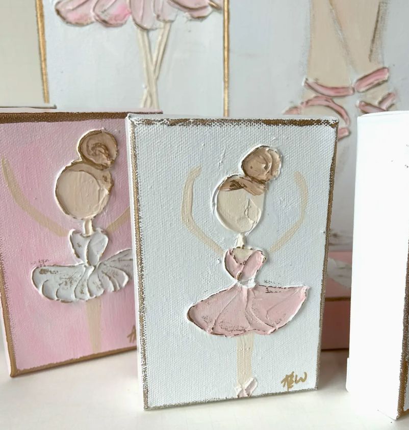 Textured Ballerina Mini Canvas