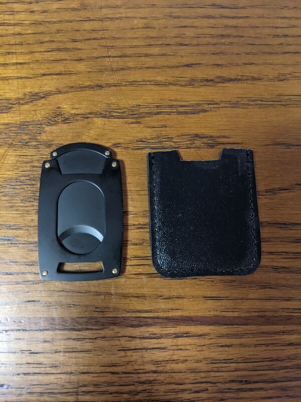 Visol VCUT717BK Matte Black Guillotine Pocket Cigar Cutter