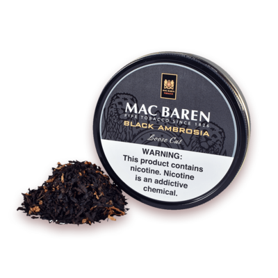 Sutliff Mac Baren Black Ambrosia Pipe Tobacco 3.5 Oz Tin