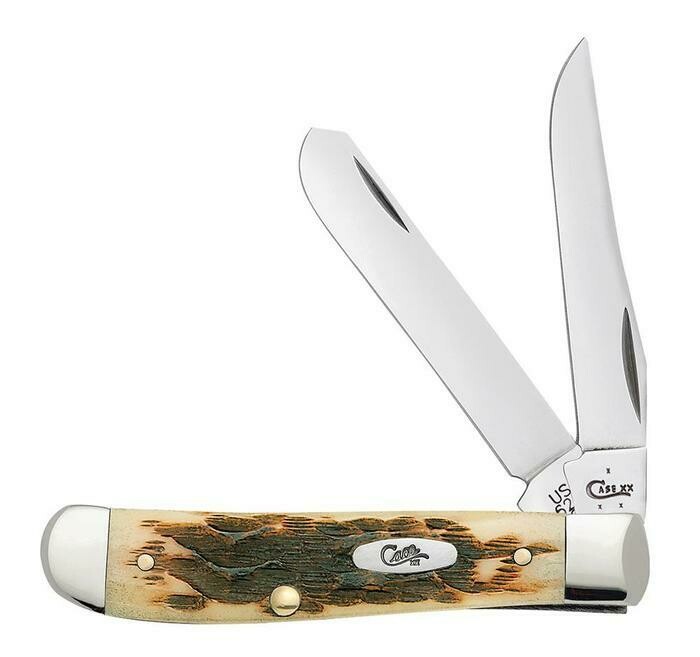 Case Amber Bone Peach Seed Jig Mini Trapper (6207 SS) No 00013