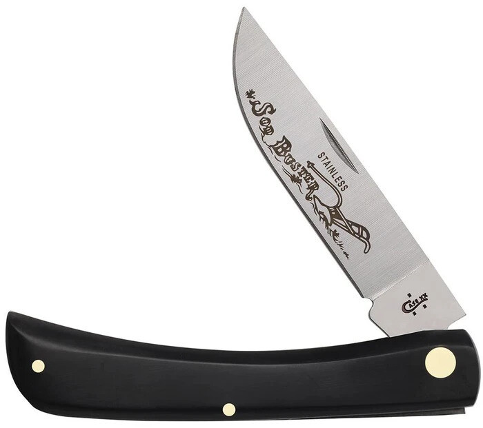 Case Black Synthetic Smooth Sod Buster (2138 SS) No 00092