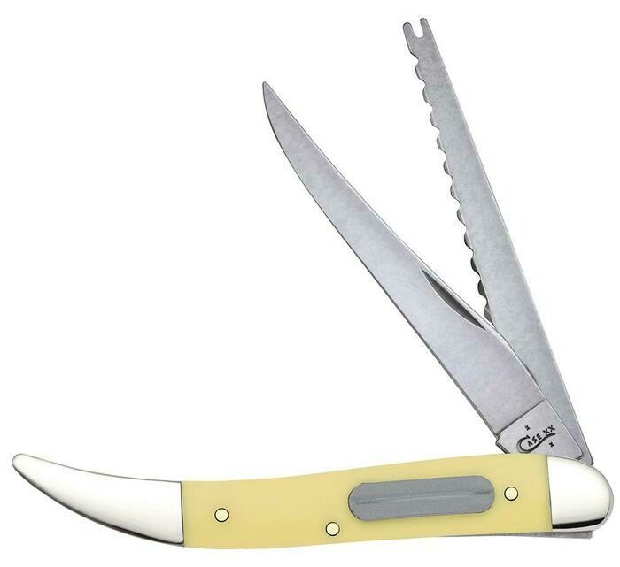 Case Yellow Synthetic Smooth Fishing Knife (320094F SS) No 00120