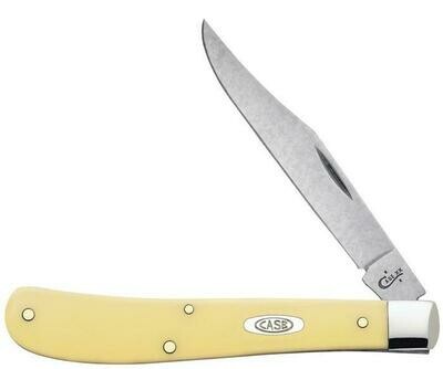 Case Yellow Synthetic Smooth Slimline Trapper (31048 CV) No 00031