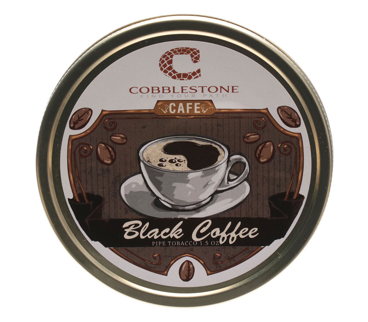 Cobblestone Black Coffee Pipe Tobacco 1.5oz Tin