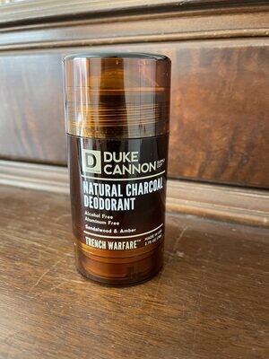 Duke Cannon Trench Warefare Natural Charcoal Deodorant Sandalwood and Amber