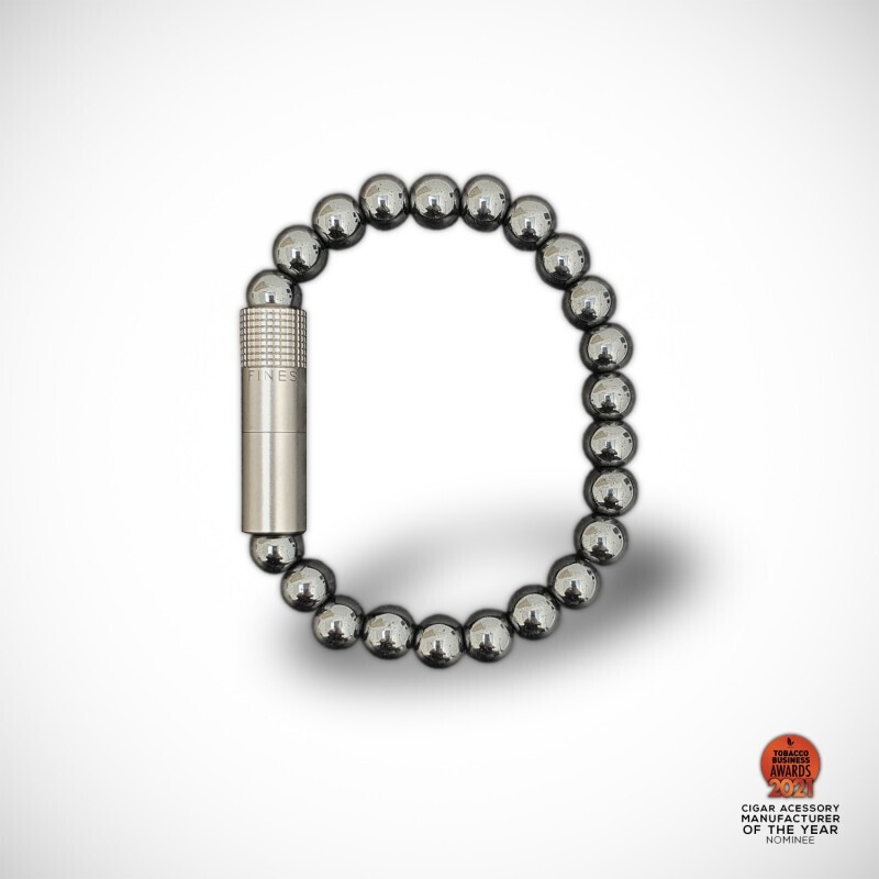 Les Fines Lames Punch Bracelet Solo Steel Hematite 8mm M