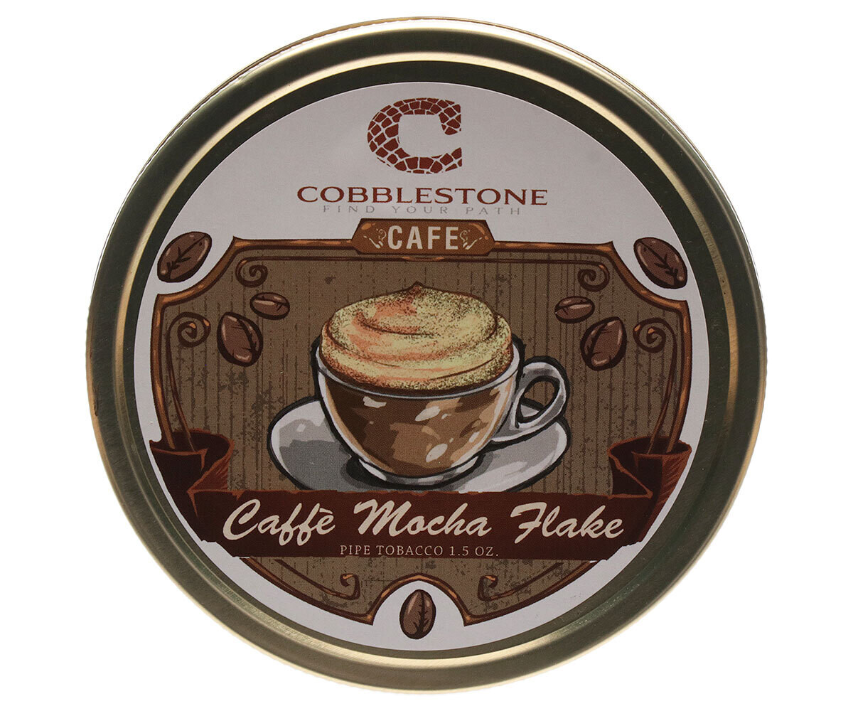 Cobblestone Cafe Mocha Flake Pipe Tobacco 1.5oz Tin