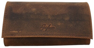 Brigham Vintage Leather Roll Up Tobacco Pouch