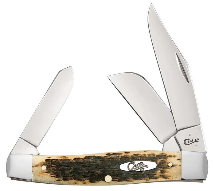Case Amber Bone Peach Seed Jig Large Stockman (6375 CV) No 00204