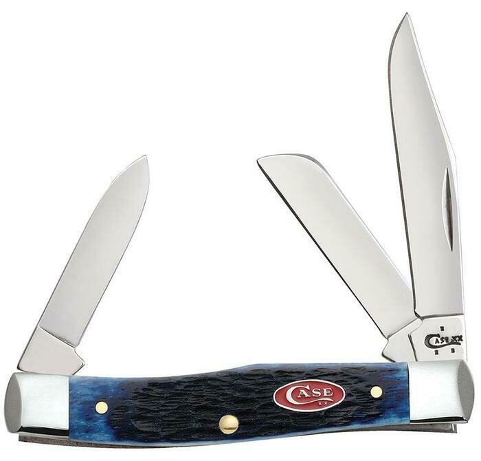 Case Navy Blue Bone Rogers Jig Medium Stockman (63032 SS) No 07049