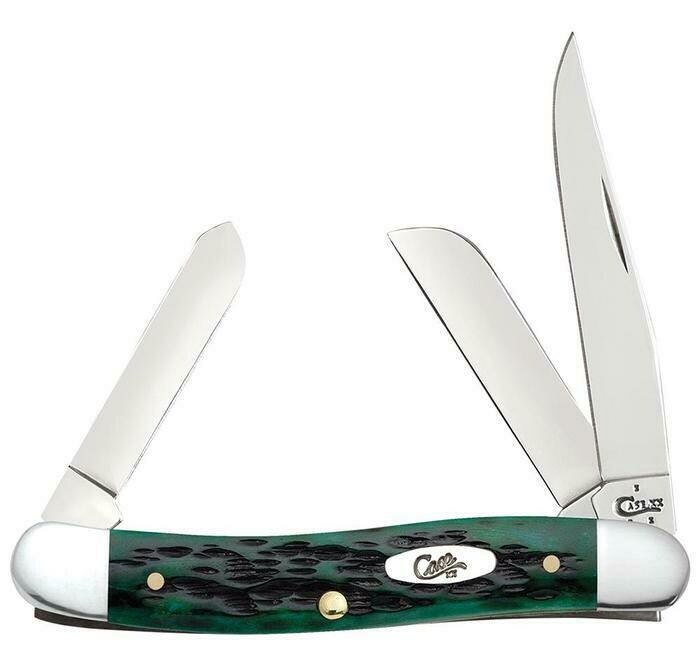 Case Pocket Worn Bermuda Green Bone Peach Seed Jig Medium Stockman (6318 SS) No 09721 Case Pocket Worn Bermuda Green Bone Peach Seed Jig Medium Stockman (6318 SS) No 09721