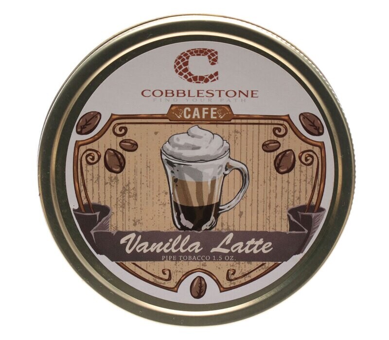 Cobblestone Vanilla Latte Pipe Tobacco 1.5oz Tin