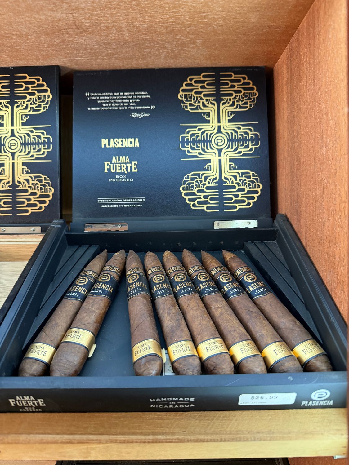 Plasencia Alma Fuerte Generacion V Salomon 7 X 58 Single Cigar
