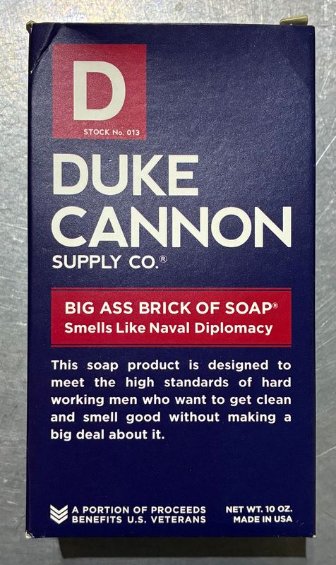 Duke Cannon Big Ass Brick Of Soap Naval Diplomacy Duke Cannon Big Ass Brick Of Soap Naval Diplomacy