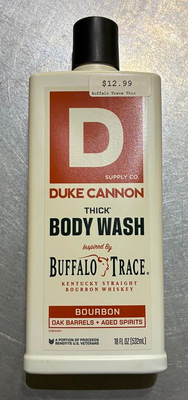 Duke Cannon Buffalo Trace Thick Body Wash 18oz. Duke Cannon Buffalo Trace Thick Body Wash 18oz.