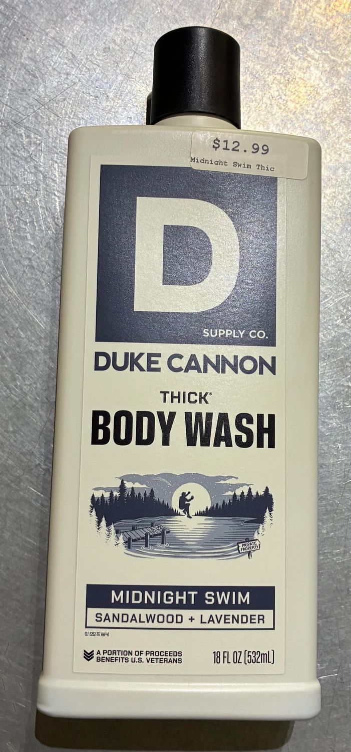 Duke Cannon Midnight Swim Thick Body Wash 18oz.